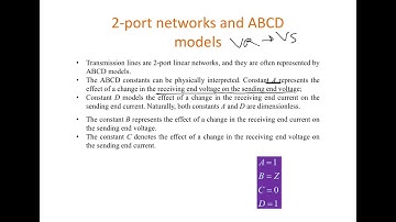 Q&A 2 ABCD parameter of transmission line. Difference between Lumped and Distributed Parameter?