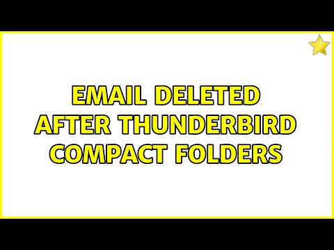 Email deleted after Thunderbird Compact Folders