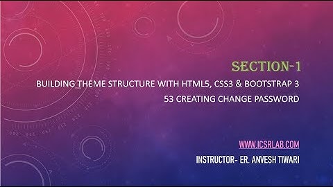 52 Creating Change Password Page E Commerce Webite using php,mysqli,bootsrtrap