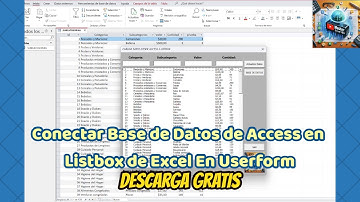Conectar Base de Datos de Access en Listbox de Excel En Userform - DESCARGA GRATIS