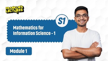 Mathematics For Information Science - 1 | Important Questions | Franklin