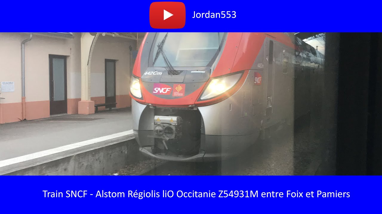 Train SNCF - Alstom Régiolis liO Occitanie Z54931 entre Foix et Pamiers