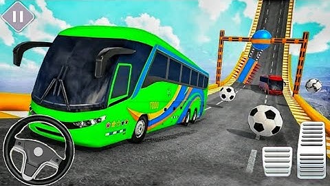 Impossible Bus Stunt Driving Simulator Android Game 2021 | Crazy Ramp Drive Bus Simulator Gameplay