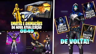 NOVOS EMOTES E ANIMAÇÕES DA NOVA ATUALIZAÇÃO OB49!! INCUBADORA RARA DE VOLTA, NOVIDADES FREE FIRE