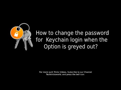 How to change the password for Keychain “login” when it is greyed out?