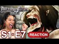 WAIT! IS THAT EREN?! IS EREN A TITAN?! | Attack on Titan Season 1 Episode 7 DUB Reaction