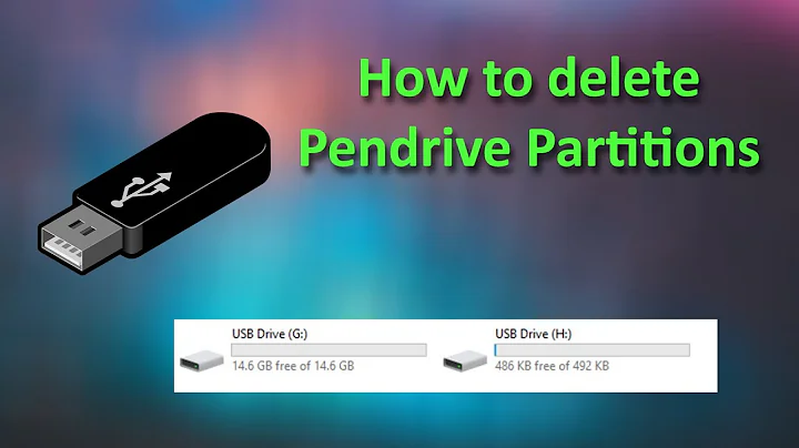 How to remove or delete multiple partition from USB drive