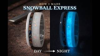 "DIY Ring with Real Meteorite and Opal — Glow in the Dark"| Snowball Express Ring