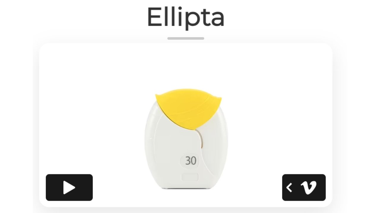 Elliptica Rescue Inhaler Como utilizar un dispositivo de inhalación Ellipta® - YouTube