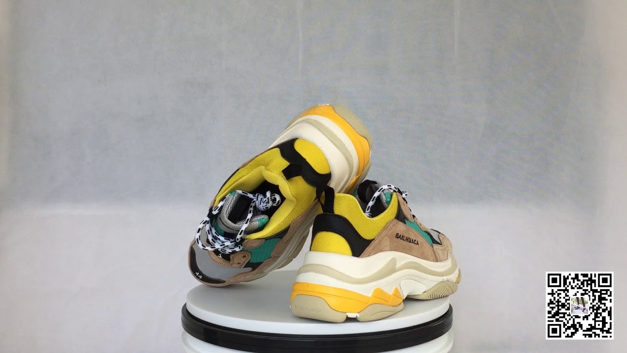 triple s beige green yellow