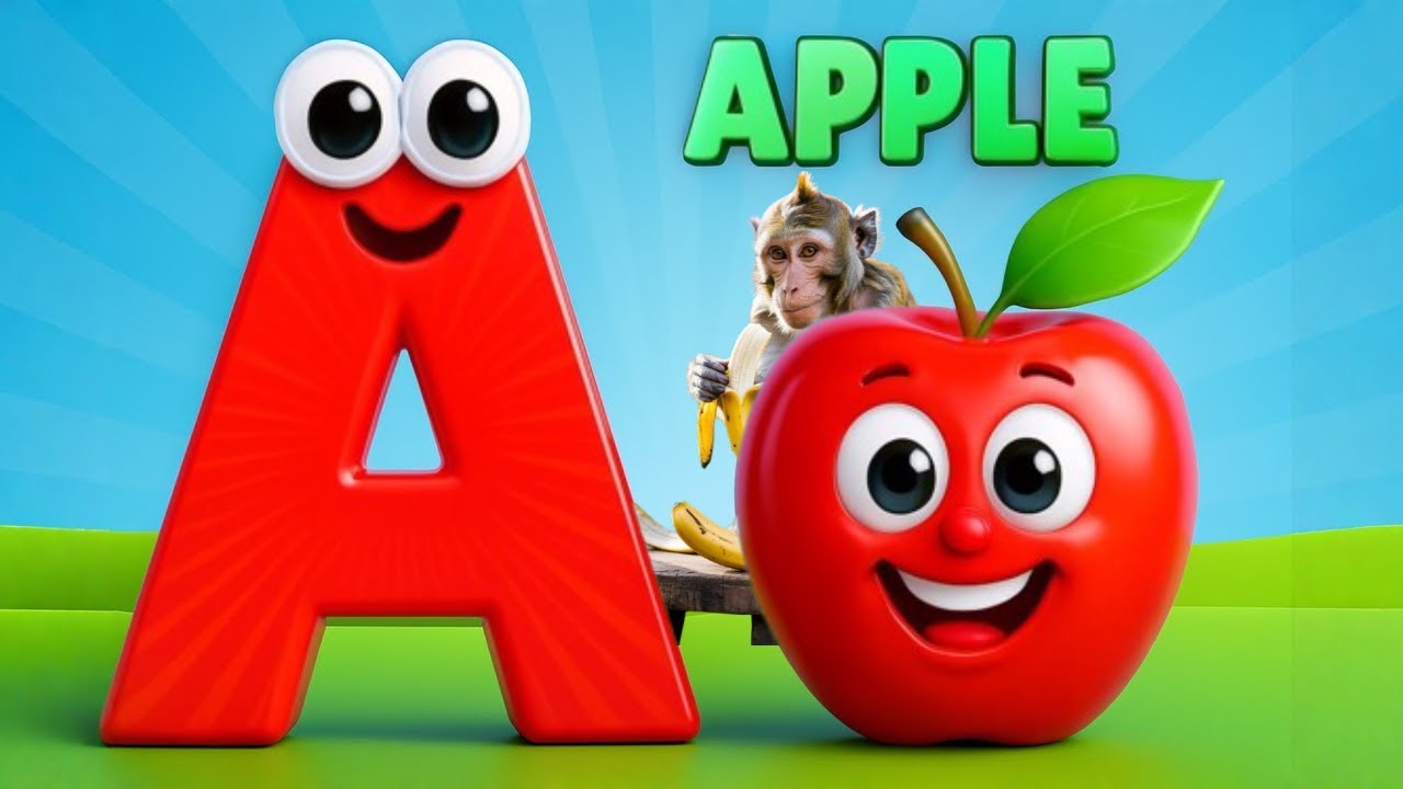 A For Apple B For Ball I Abcd Song I Abcd Rhymes I Abc Song Nursery ...