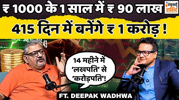 Deepak Wadhwa Podcast: सैलरी 20,000 फिर भी करोड़पति | Share Market | SIP | Investment | Real Estate