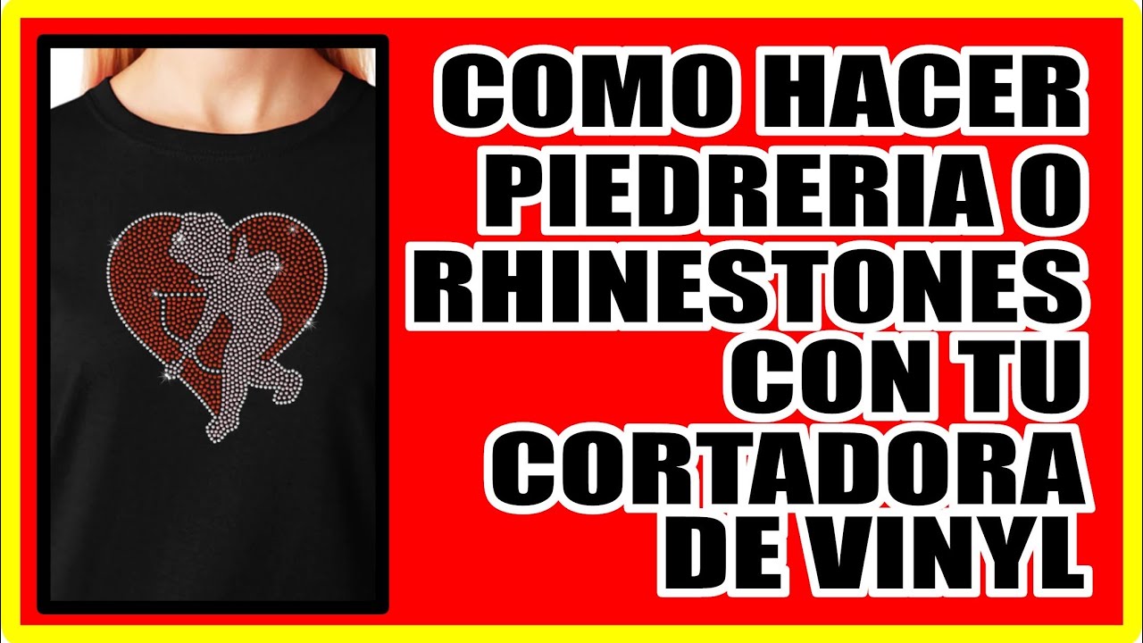 Como hacer logos Piedreria con tu Cortadora de Vinyl - How make rhinestones with plotter cut-