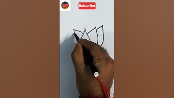 Draw a simple Lotus using these simple steps #shorts #ashortaday Canvassing Passion