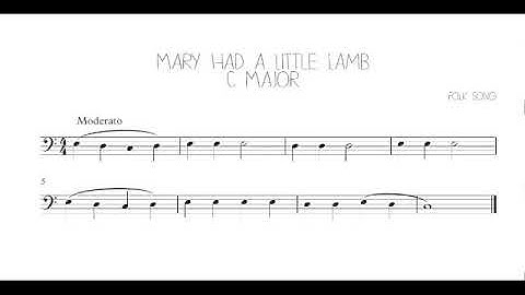 Bassoon Mary Had a Little Lamb C Major