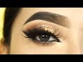 Smokey Glitter Detailed Eye makeup || Easy and simple eye makeup || Shilpa