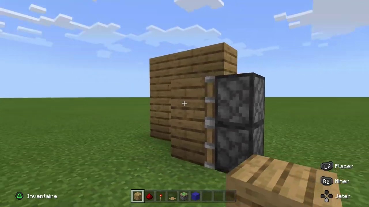 Minecraft tuto: porte à piston facile minecraft - YouTube
