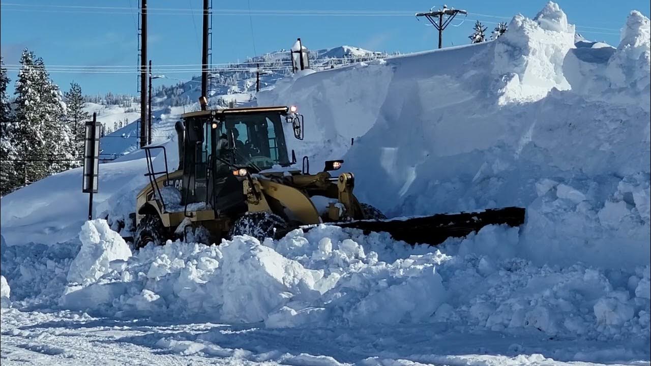 Cat loader plowing in Soda Springs. YouTube