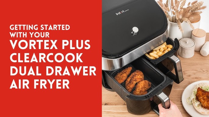 Instant Pot 8 Quart Vortex Plus Dual Black Air Fryer with Clear