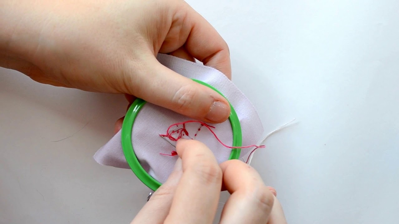 How to finish embroidery in a mini hoop