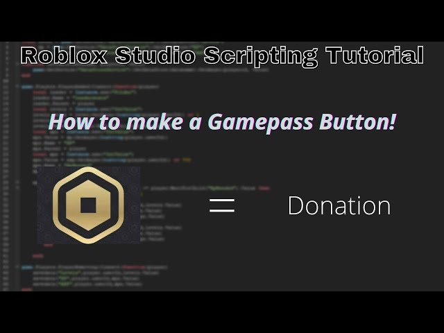 Como criar uma GUI de game pass!, ROBLOX STUDIO