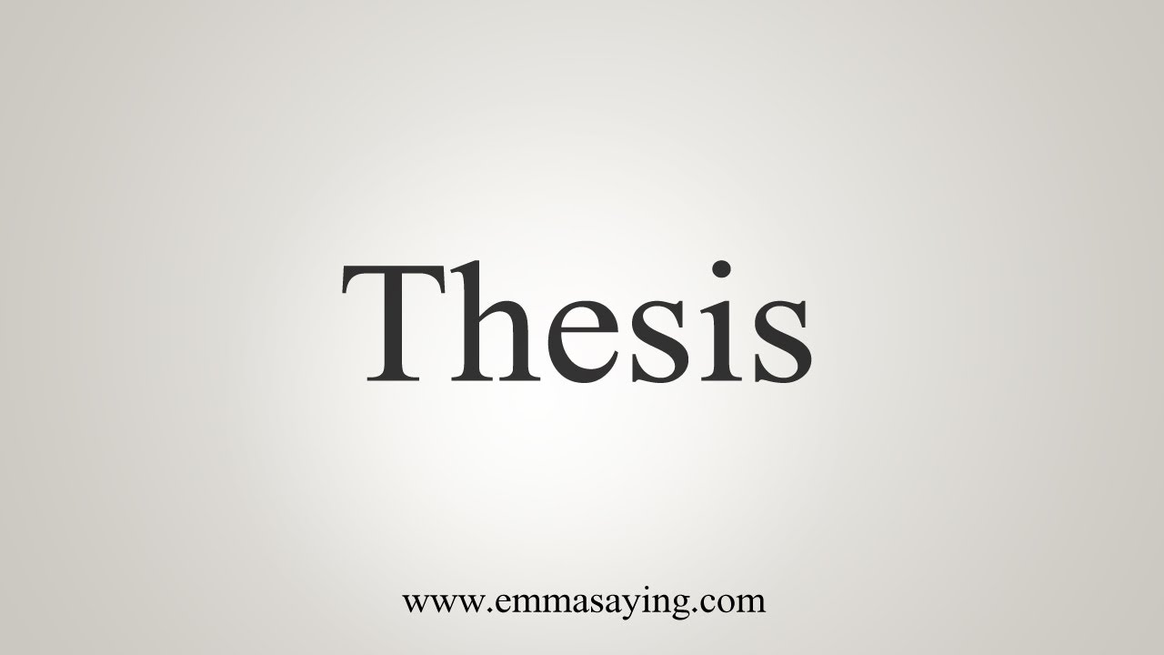 how say thesis