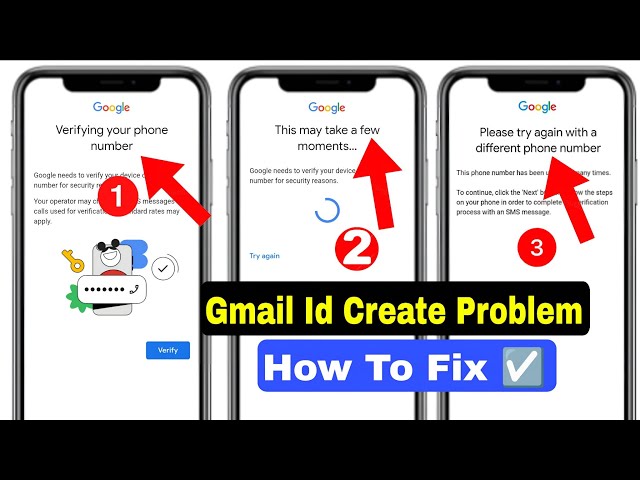 Please try again with a different phone number google | Google verifying your phone number problem