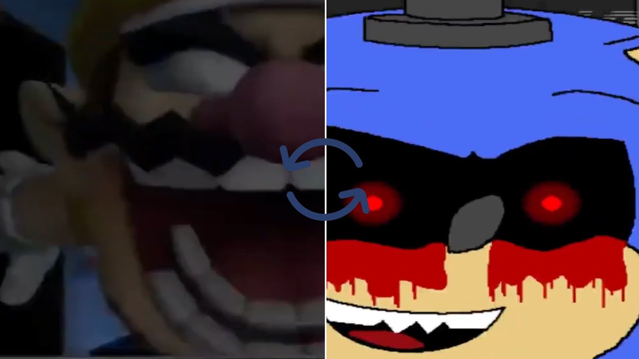 Five Nights at Wario's 1-5 & Five Nights at Sonic's 1-5 But They Have Swapped Jumpscare Sounds