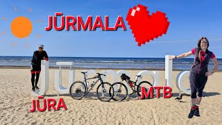 IŠVYKA PRIE JŪROS, KEMERIAI-JŪRMALA MTB DVIRAČIAIS, SAULĖ, ŠALTAS VĖJAS, PUŠYNAI-MTB ROJUS 💯🚴🚴‍♀️🍉👌