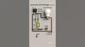 Automatic ON OFF Night Lamp Circuit Using LDR | 220V Light Sensor Switch #shorts #trending #viral