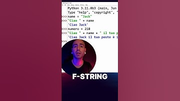 Le f-string di Python 🚀 #python #developer #software #programmazione #informatica #programmatore