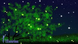 Fireflies and stars ~ Cartoon ~ Speedpaint in Krita screenshot 5