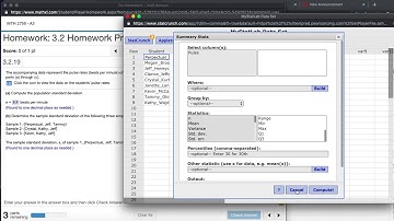 Chapter 3 and 4 on Statcrunch