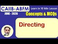 DIRECTING ABFM MAY 26 - LEARN IN 10 MIN WITH MCQS #S86