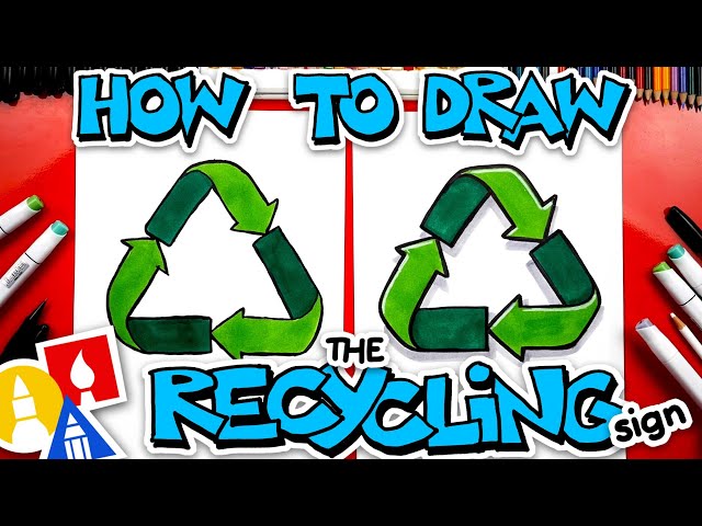 How to Draw the Recycling Symbol | Symbol Drawing - YouTube