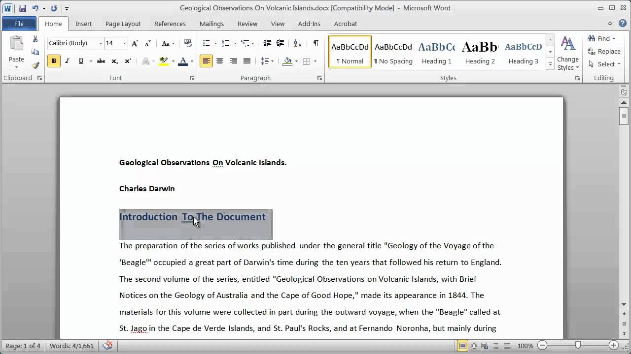 how do you do headings in microsoft word