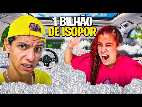 COLOQUEI 1 BILHÃO DE ISOPOR NO CARRO DA EMILLY VICK *Trolagem extrema