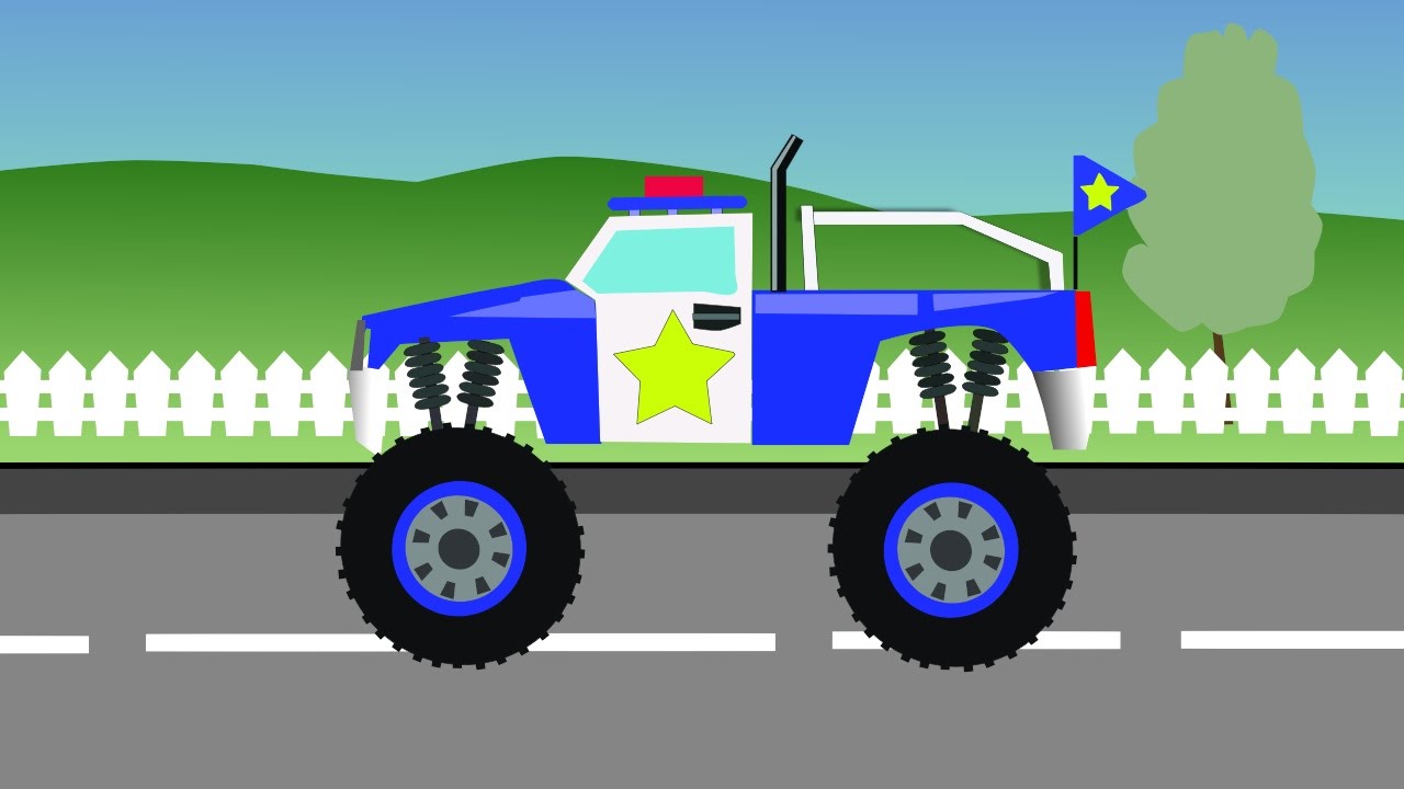 Monster Truck Stunts, Monster Trucks Video for Kids