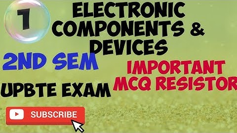 Electronics component and device MCQ #polytechnic second semester classes#diploma classes#...