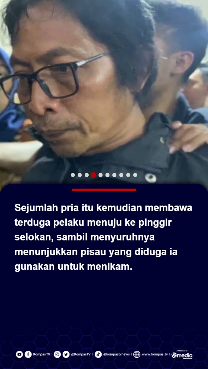Momen Polisi Bawa Terduga Pelaku Cari Pisau yang Dipakai untuk Menikam Sandy Permana #polisi