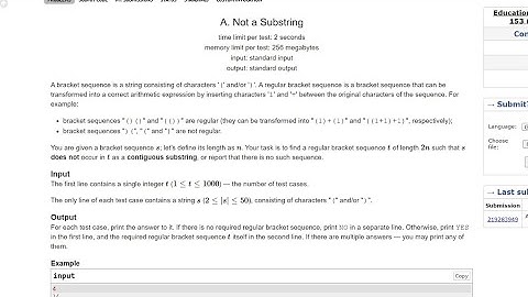A. Not a Substring codeforces solution in c++ || Educational Codeforces Round 153 (Rated for Div. 2)