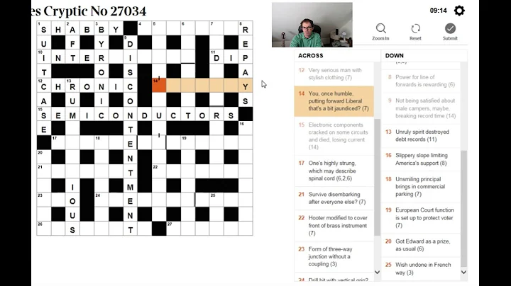 Solving The Times cryptic crossword:  Beginner video