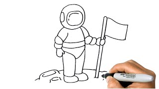 How to DRAW an ASTRONAUT Easy Step by Step