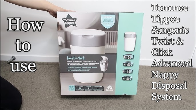 Tommee Tippee Twist Click Nappy Disposal Sangenic Bin with 6 refills