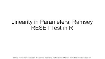 Linearity in Parameters. Ramsey RESET Test in R