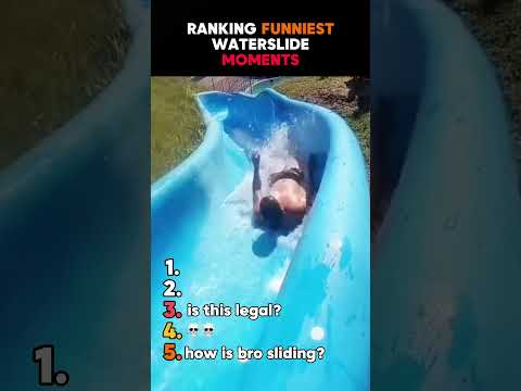 Ranking funniest waterslide moments😂💦 #viral  #ranking #waterslide #funny