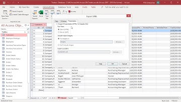 How to Export MS Access table Data to XML - Office 365