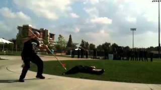 Empty-hand defense against a spear