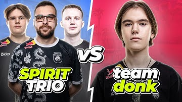 DONK vs SPIRIT TRIO on FACEIT with Utility Guide, Multi POV & Voice Comms (Mirage)