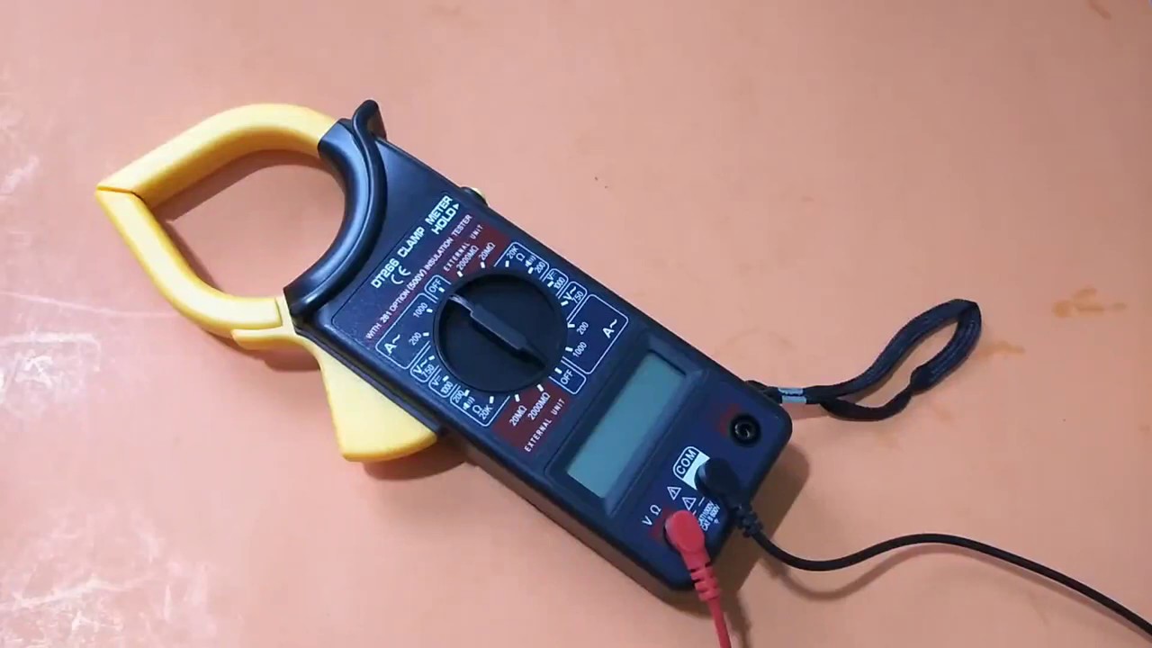 DT266 Clamp Meter How To Measure Current Ampere | Multimeter - YouTube
